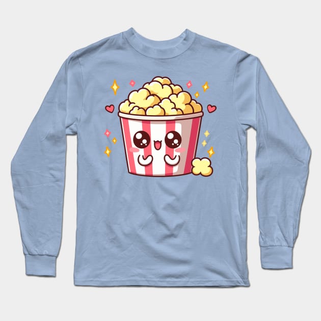 Popcorn kawaii Long Sleeve T-Shirt by ArtisticBox